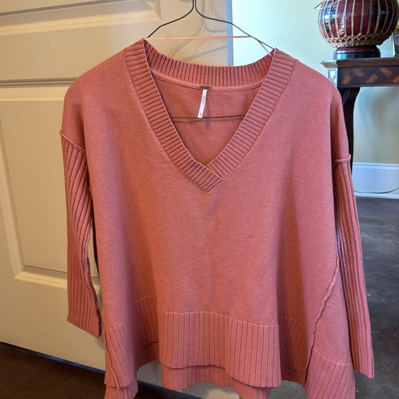 Free People Orion Tunic Sweater in Lightest Rose - Picture 3 of 5